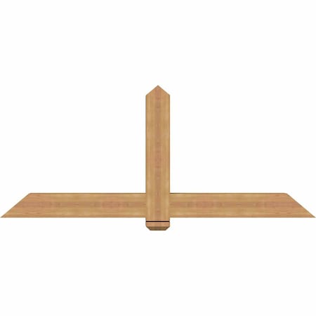 Ekena Millwork Eugene Smooth Timber Gable Bracket, Western Red Cedar, 72"W x 30"H x 5 1/2"D x 5 1/2"F, 10/12 Pitch GBW072X30X0606EUG00SWR